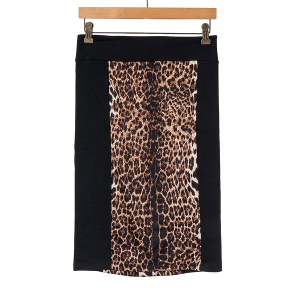 Forever 21 Dresses & Skirts - Leopard Print Y2K Pencil Skirt M Womens Black Brown Colorblock Zipper Whimgothsi